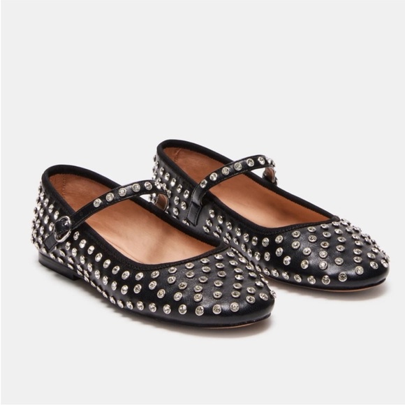 Steve Madden Vinetta Mary Janes Flats Rhinestone - Picture 1 of 8